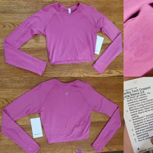 lululemon athletica Tops - Cropped Swiftly Tech Long Sleeve